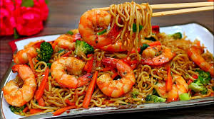 MmW Giant prawns served with naija noodles